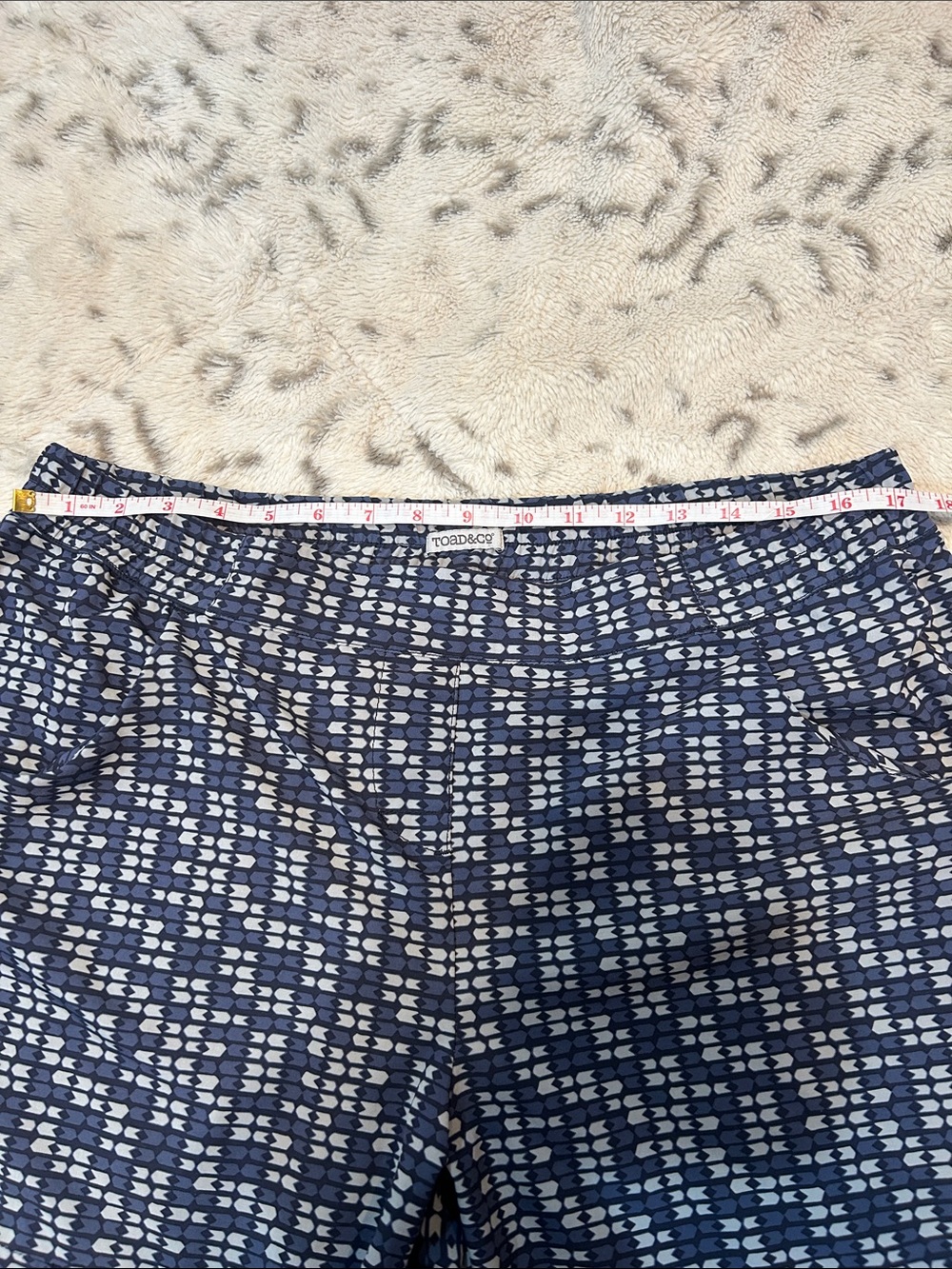 Toad&Co Navy Patterned Pull-On Bermuda Shorts - Picture 3 of 5